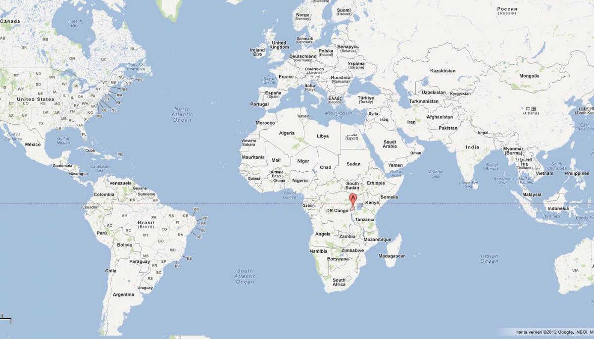 карта на Руанда во светот