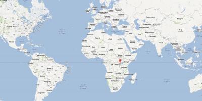 Карта на Руанда во светот