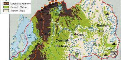 Географска карта на Руанда
