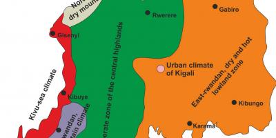 Карта на Руанда клима