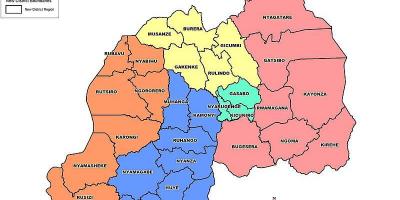 Карта на Руанда мапата провинции