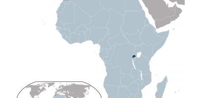 Руанда локација на мапата на светот